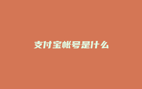 支付宝帐号是什么