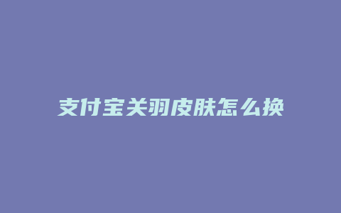 支付宝关羽皮肤怎么换