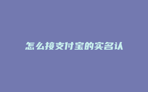 怎么接支付宝的实名认证