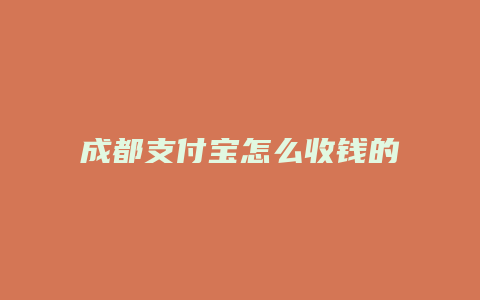 成都支付宝怎么收钱的