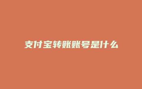 支付宝转账账号是什么