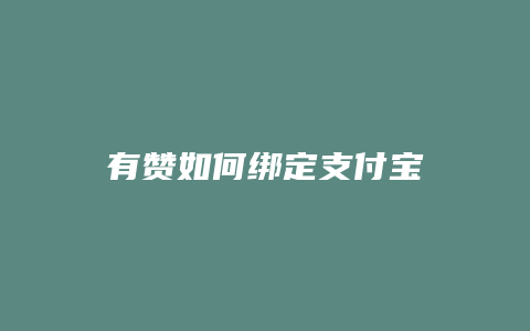 有赞如何绑定支付宝