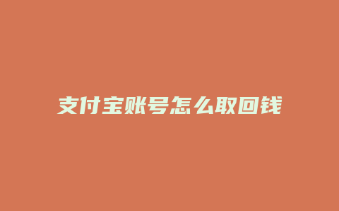 支付宝账号怎么取回钱