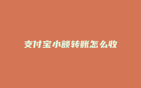 支付宝小额转账怎么收费