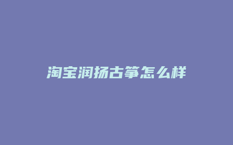 淘宝润扬古筝怎么样